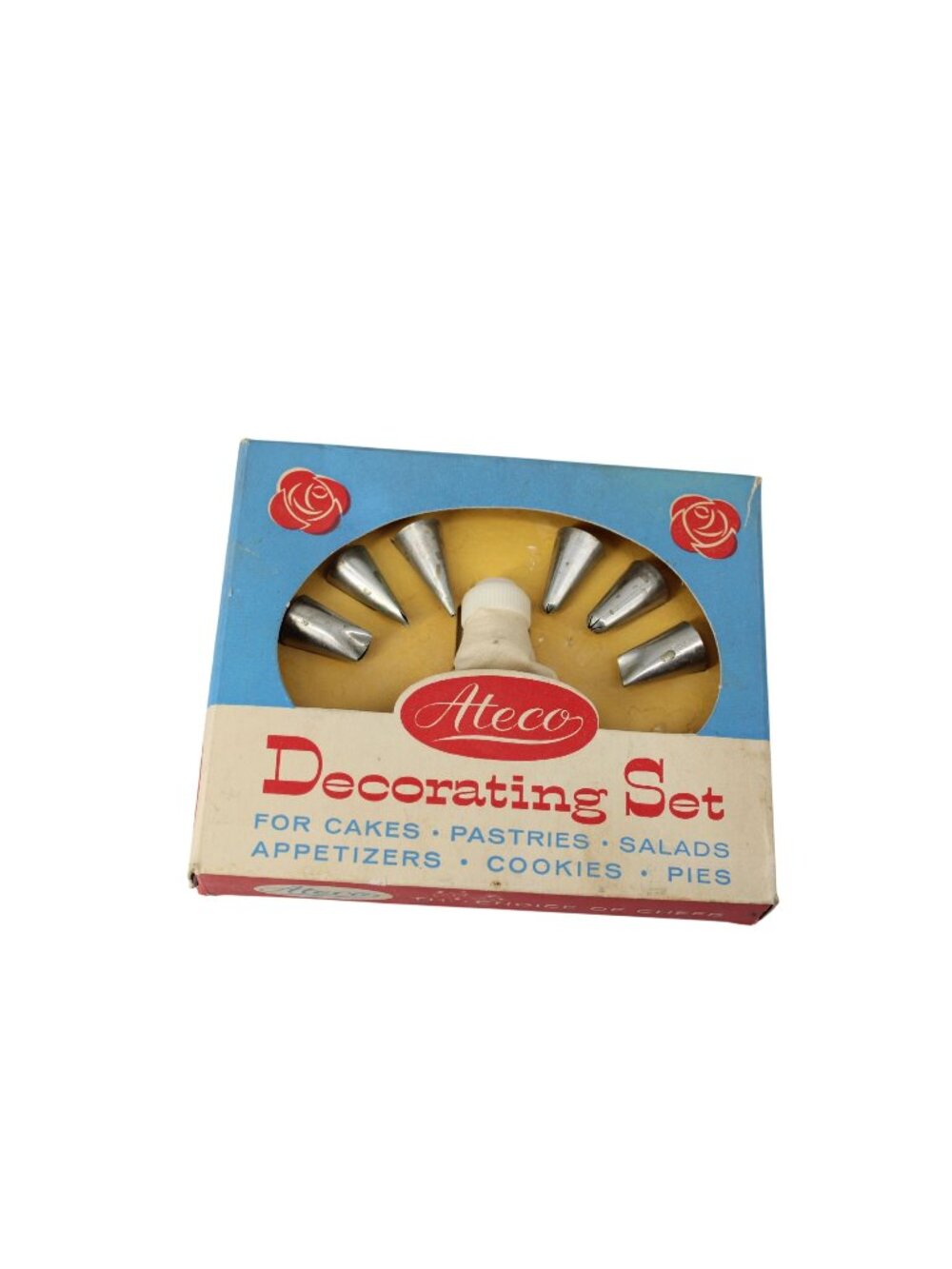 Ateco Decorating Set Icing Tips Vintage in Box 94794